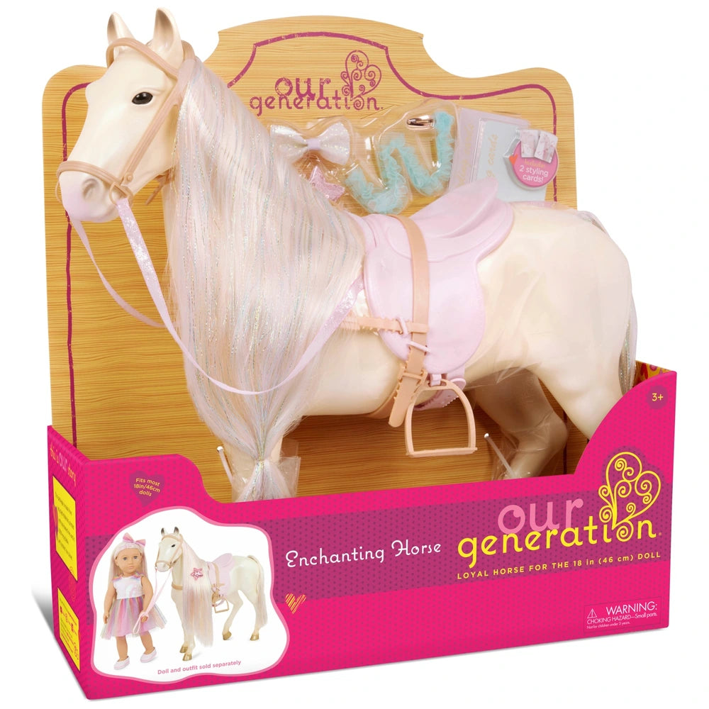 Our Generation Enchanting Horse With Ultra-Long Rainbow Hair