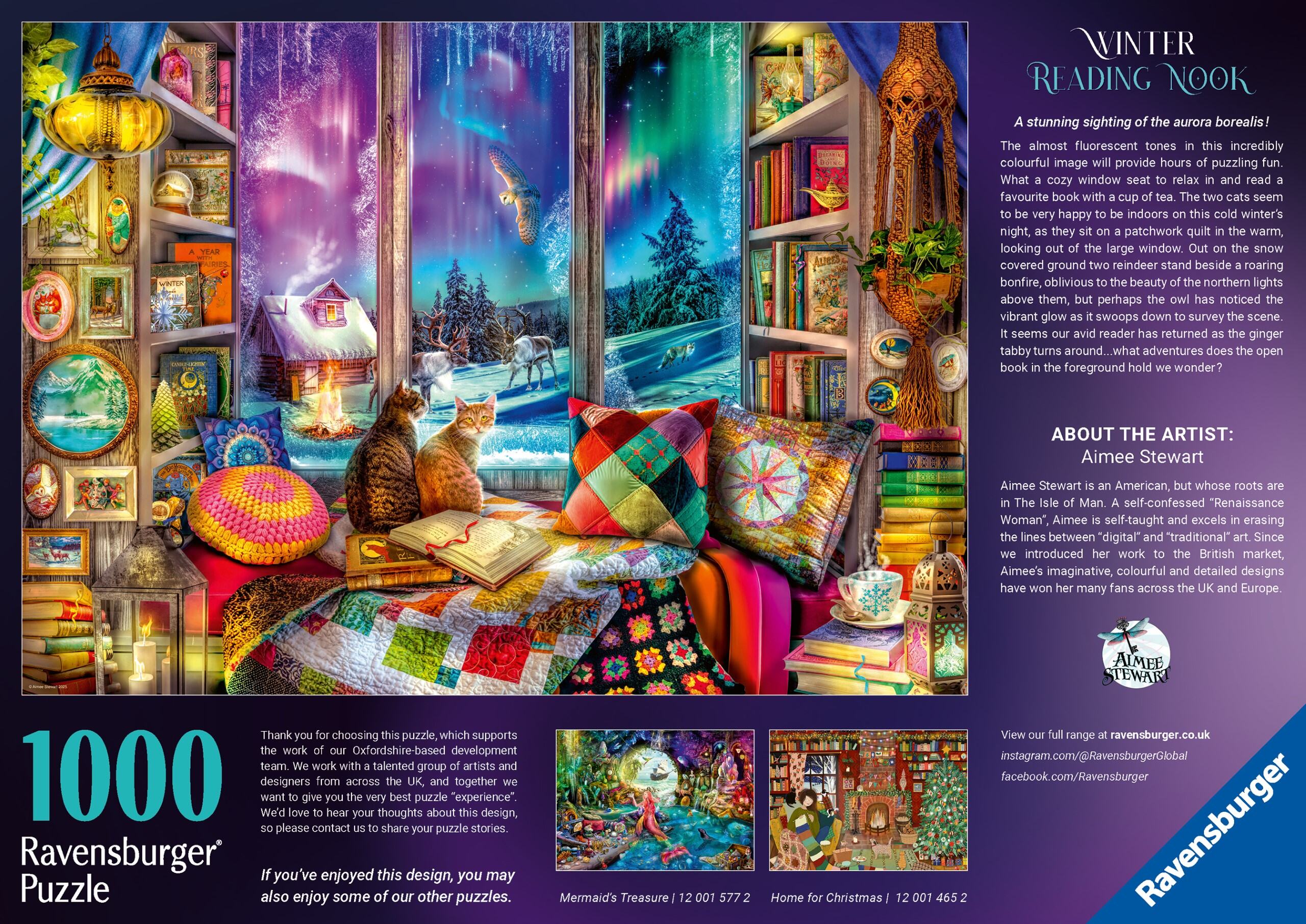 Ravensburger Winter Reading Nook 1000 Piece Jigsaw Puzzle