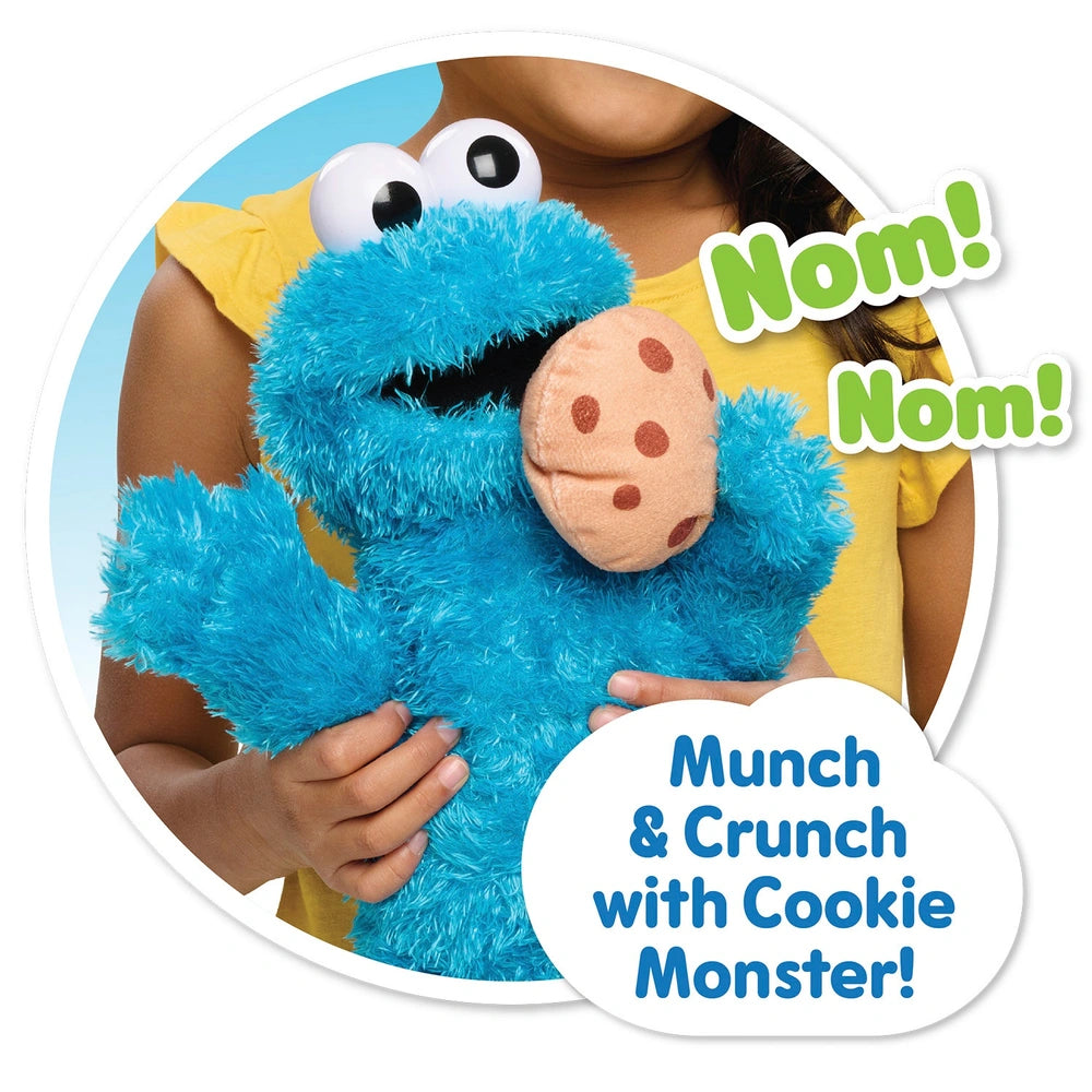 Sesame Street Cookie Monster Nom Nom Interactive Plush Toy 37Cm