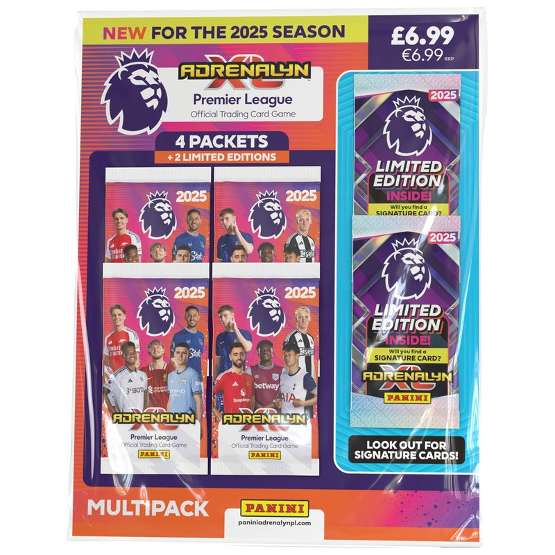 Premier League 2025 Adrenalyn Xl Official Trading Cards Multipack