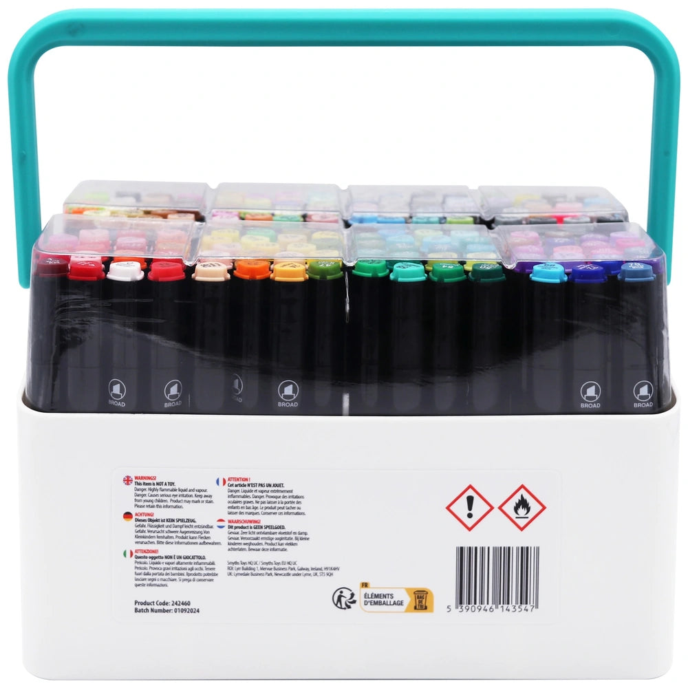 Crafty Co. Professional Dual Tip Alcohol Markers Set With Carry Case 152 Colours