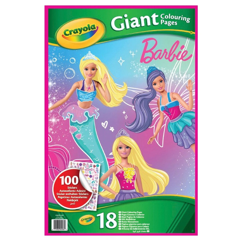 Crayola Barbie Giant Colouring Pages Book With 100 Stickers