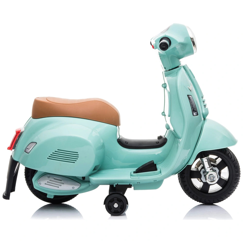 Vespa Gts Scooter Mini 7.2V Electric Ride On Mint Green