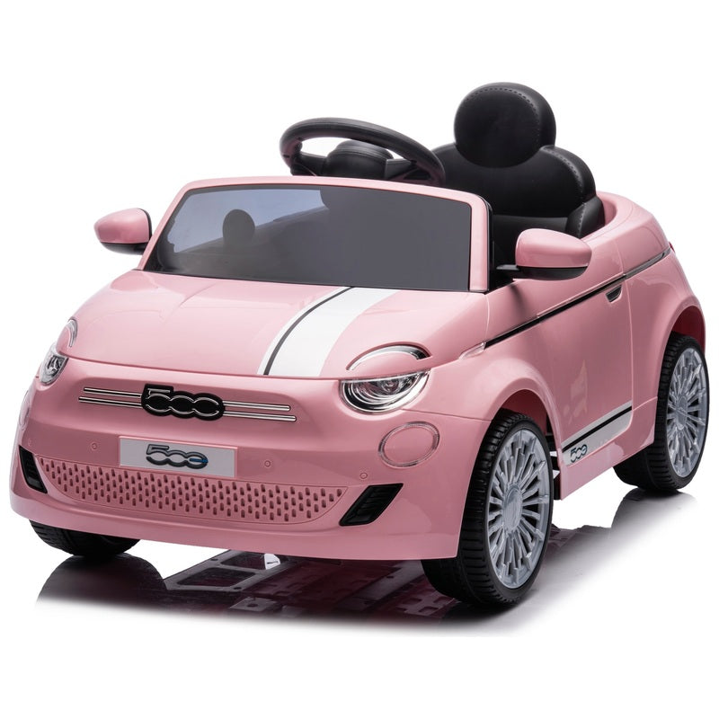 Fiat 500E Car 7.2V Electric Ride On Pink