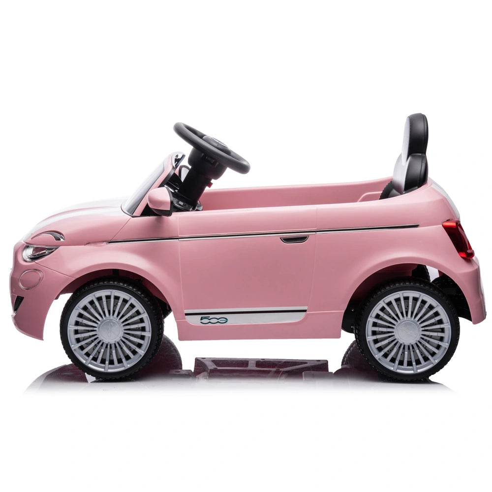 Fiat 500E Car 7.2V Electric Ride On Pink