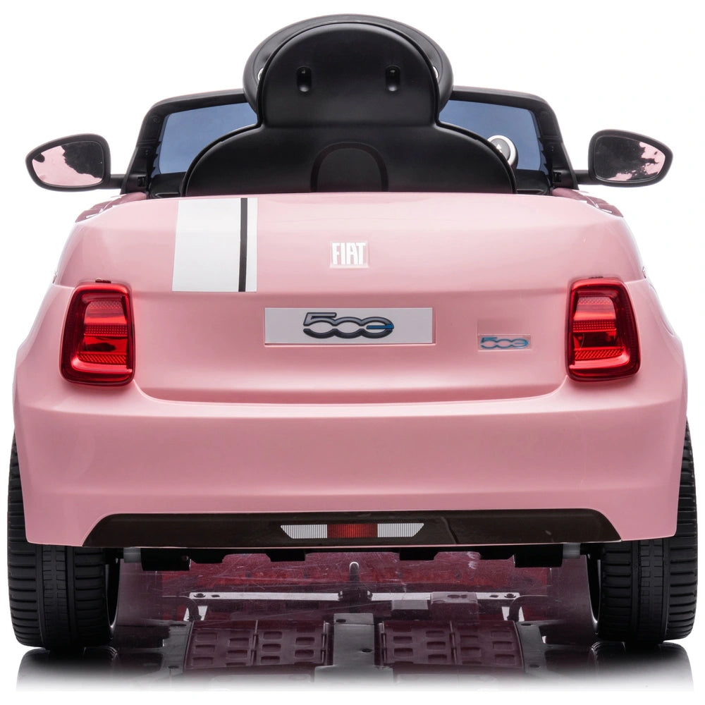 Fiat 500E Car 7.2V Electric Ride On Pink