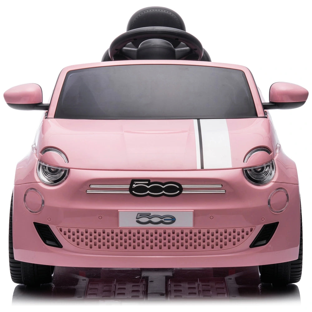 Fiat 500E Car 7.2V Electric Ride On Pink