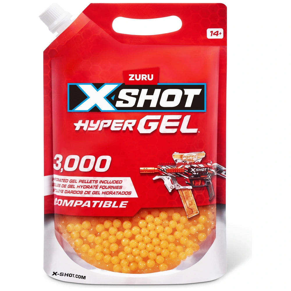 Xshot By Zuru Hyper Gel 3,000 Pellets Refill Pack
