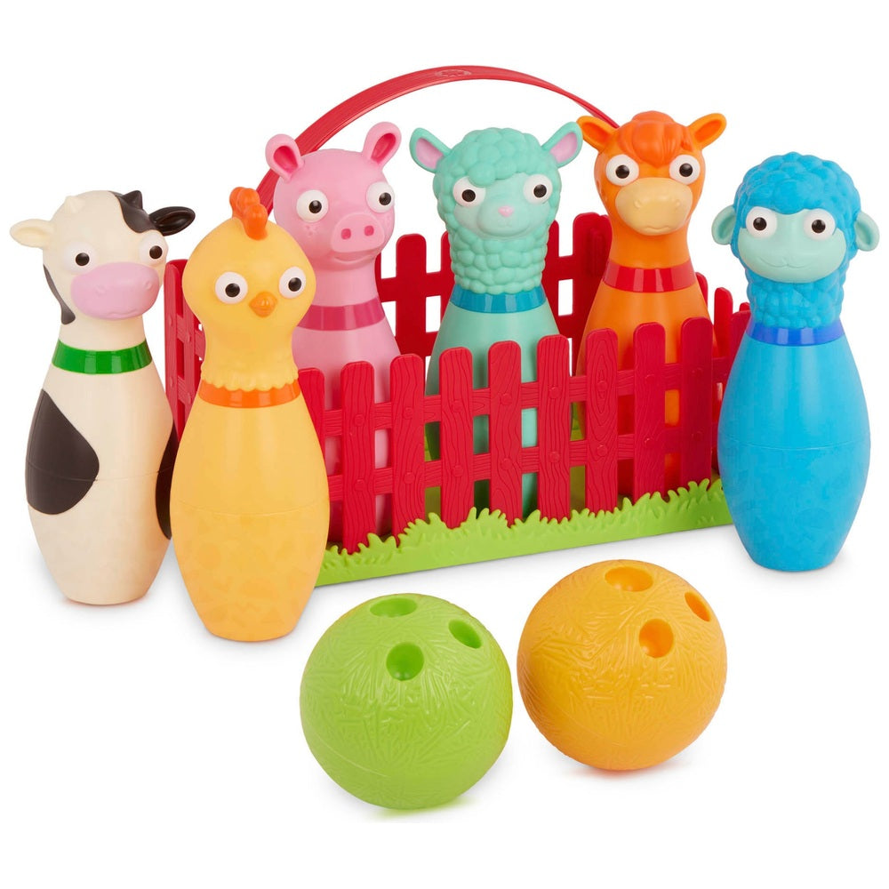 Battat Farm Animal Barnyard Bowling Set