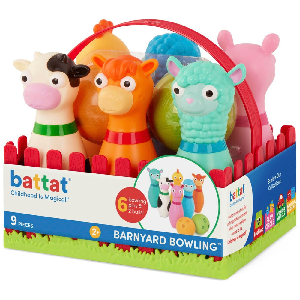 Battat Farm Animal Barnyard Bowling Set