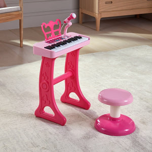 Big Steps Keyboard And Stool Pink