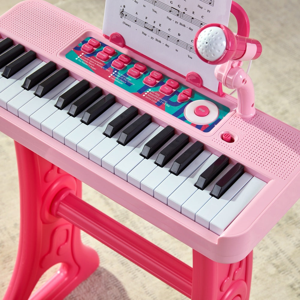 Big Steps Keyboard And Stool Pink