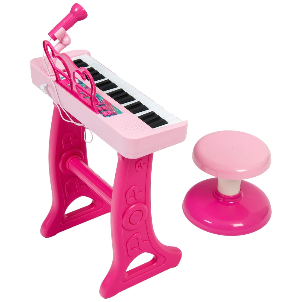 Big Steps Keyboard And Stool Pink