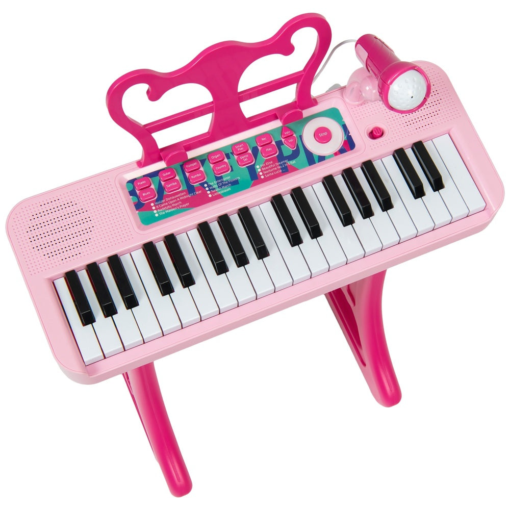 Big Steps Keyboard And Stool Pink