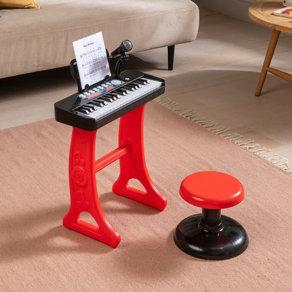 Big Steps Keyboard And Stool Black/Red