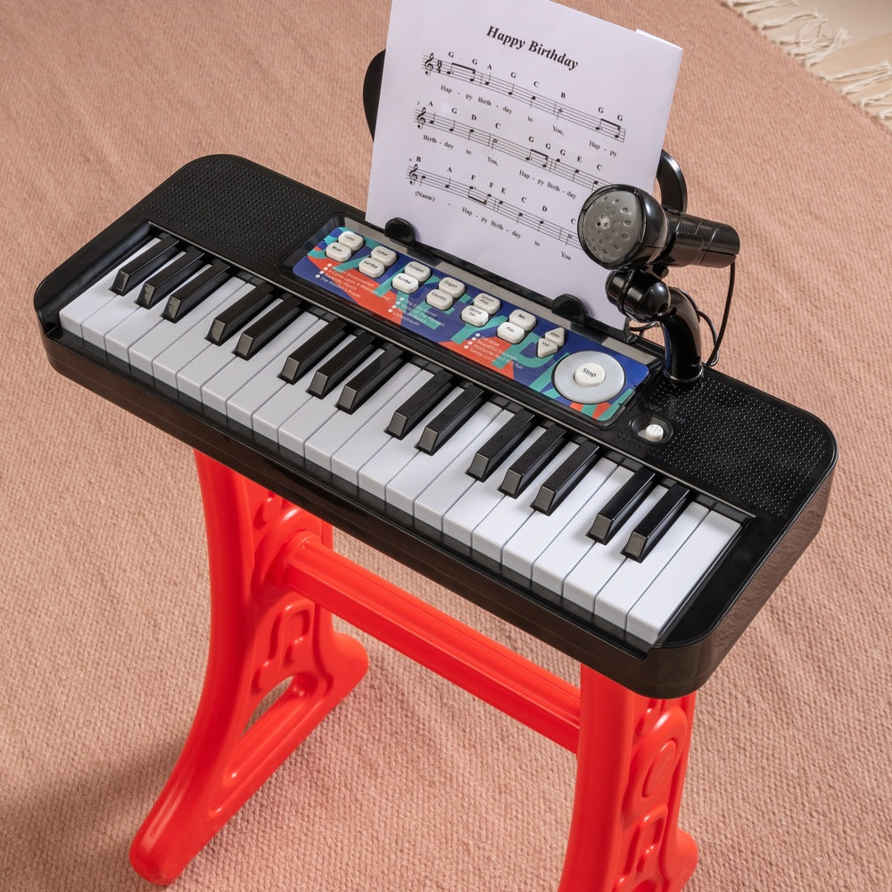 Big Steps Keyboard And Stool Black/Red