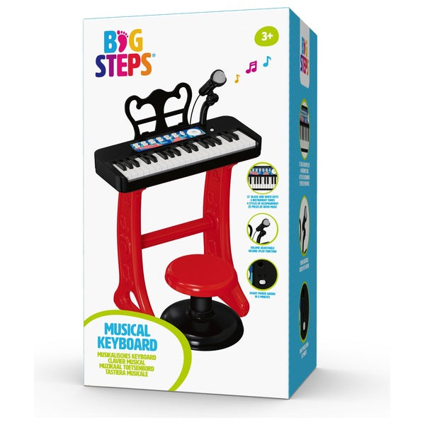 Big Steps Keyboard And Stool Black/Red