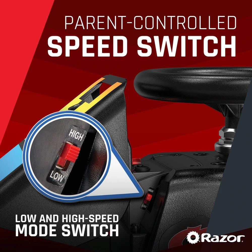 Razor Crazy Cart Shift Lithium-Powered Lightshow Drifting Go Kart