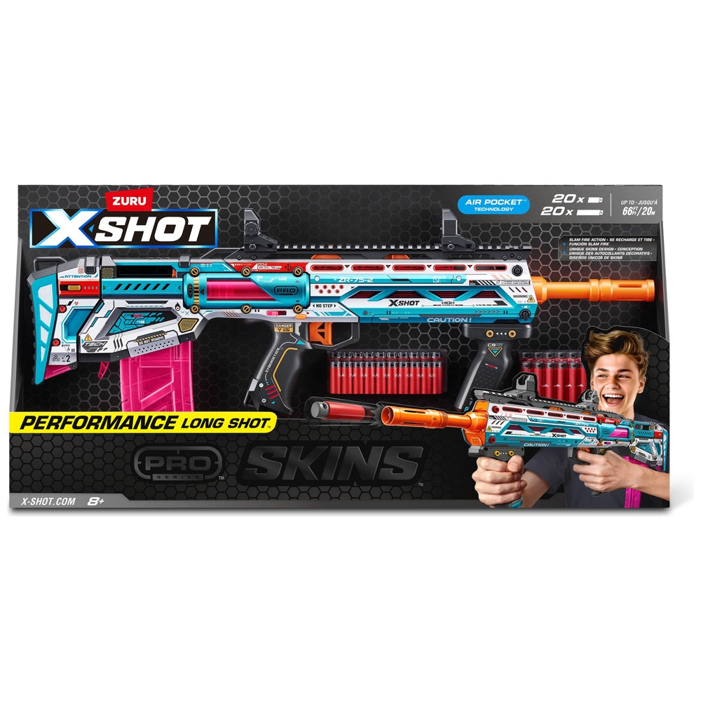 Xshot Skins Pro Performance Long Shot Blaster 40 Darts By Zuru