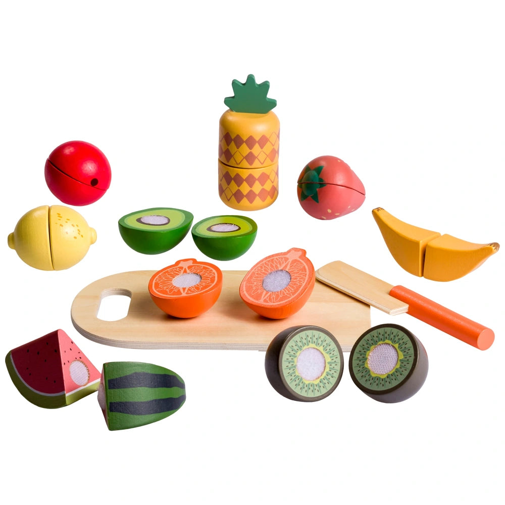 Kitchen Corner Wooden Self-Fastening Cutting Fruit & Veg Set