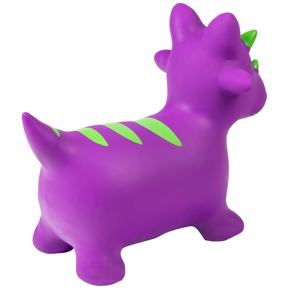 Big Steps Jumping Dragon Inflatable Ride On Purple
