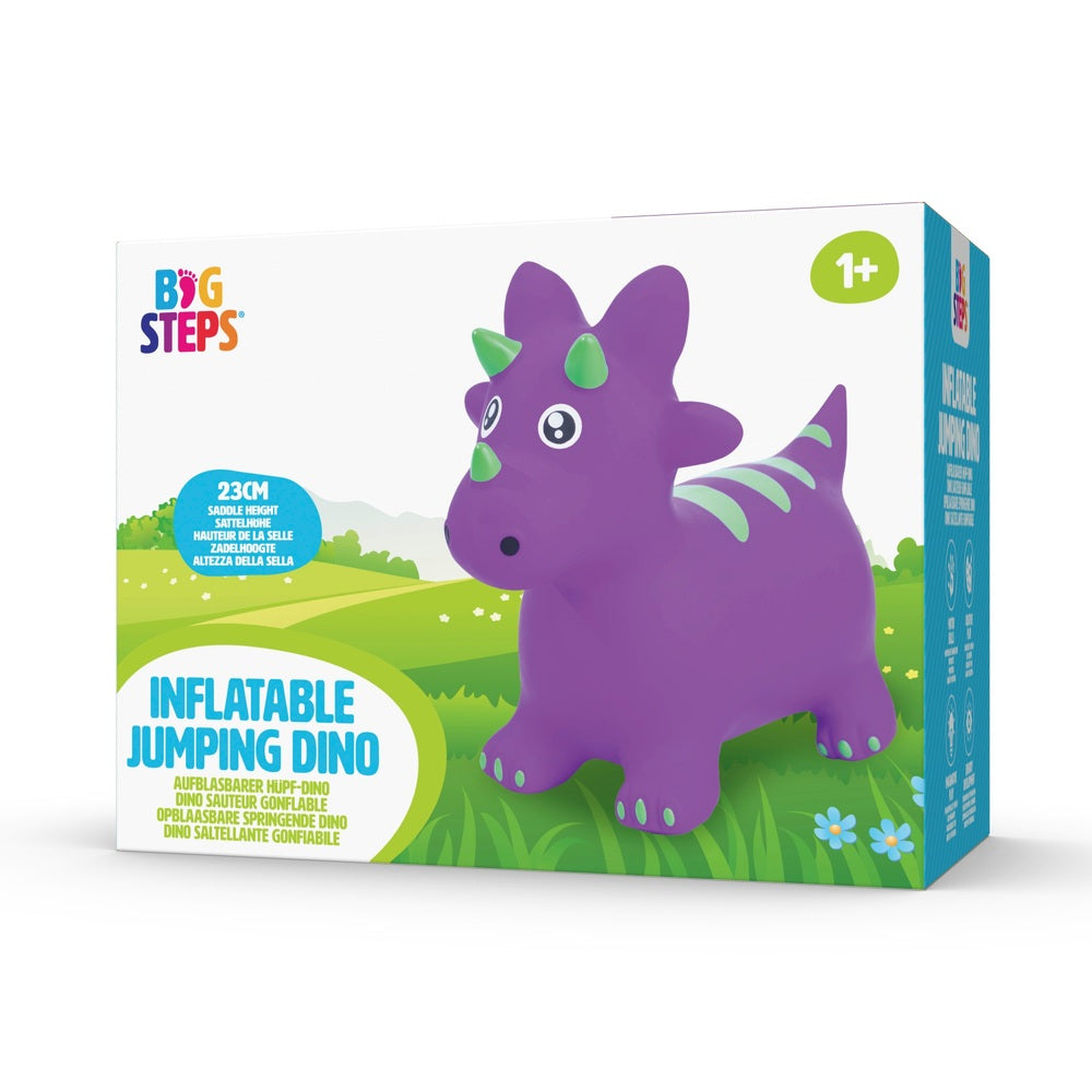 Big Steps Jumping Dragon Inflatable Ride On Purple