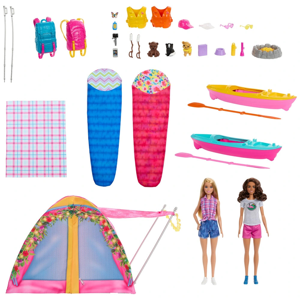 Barbie Camping Playset With 2 Dolls
