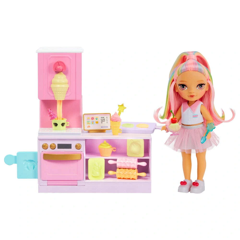 Rainbow High Dessert Shop With Littles Doll Kandy Playset