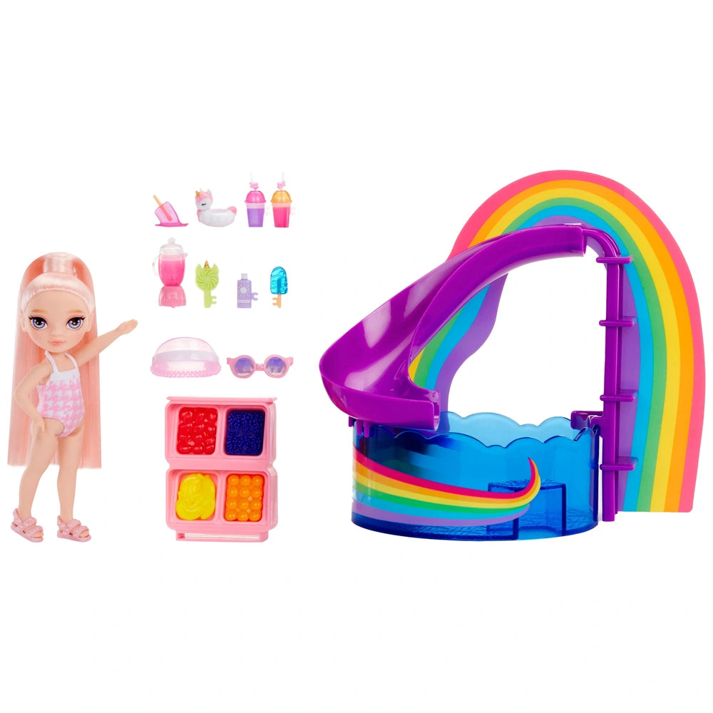 Rainbow High Playset High Pool Day With Littles Doll Blush