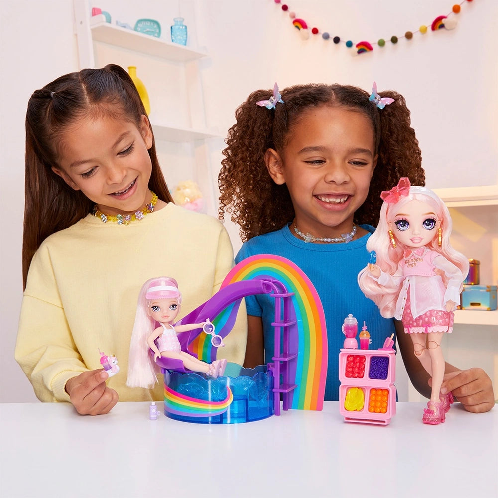 Rainbow High Playset High Pool Day With Littles Doll Blush