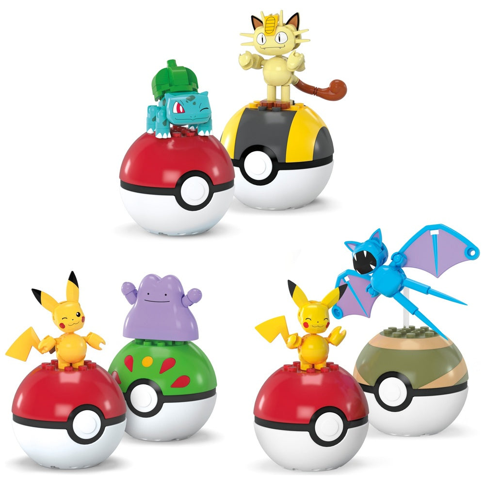Mega Pokémon Poké Ball 2-Ball Pack Collection Assortment