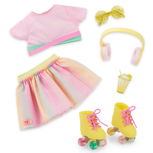 Our Generation Deluxe Rollerblades & Lemonade Outfit