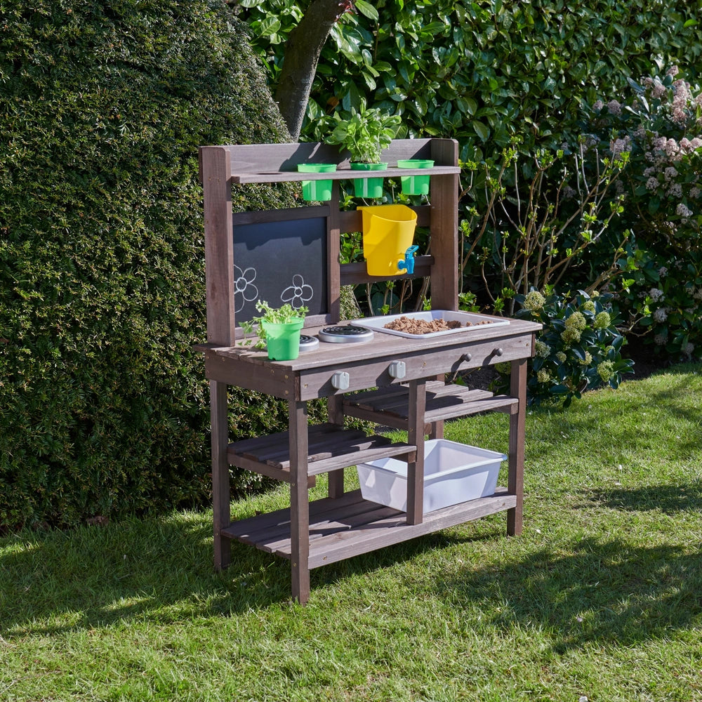 Wooden Mud Kitchen With Accessories Outdoor Playset