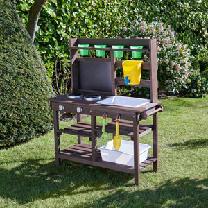 Wooden Mud Kitchen With Accessories Outdoor Playset