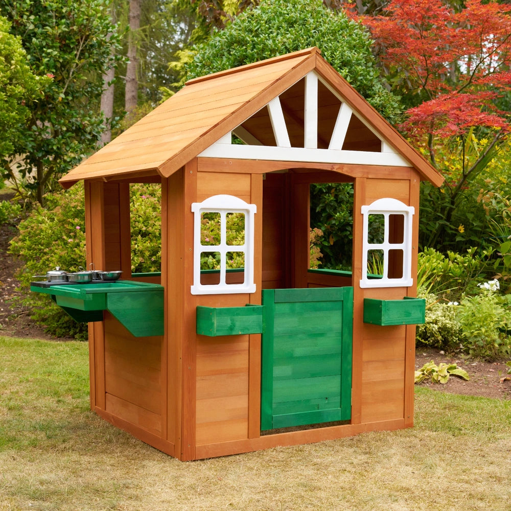 Tp Wooden Cubby Play House With Kitchen