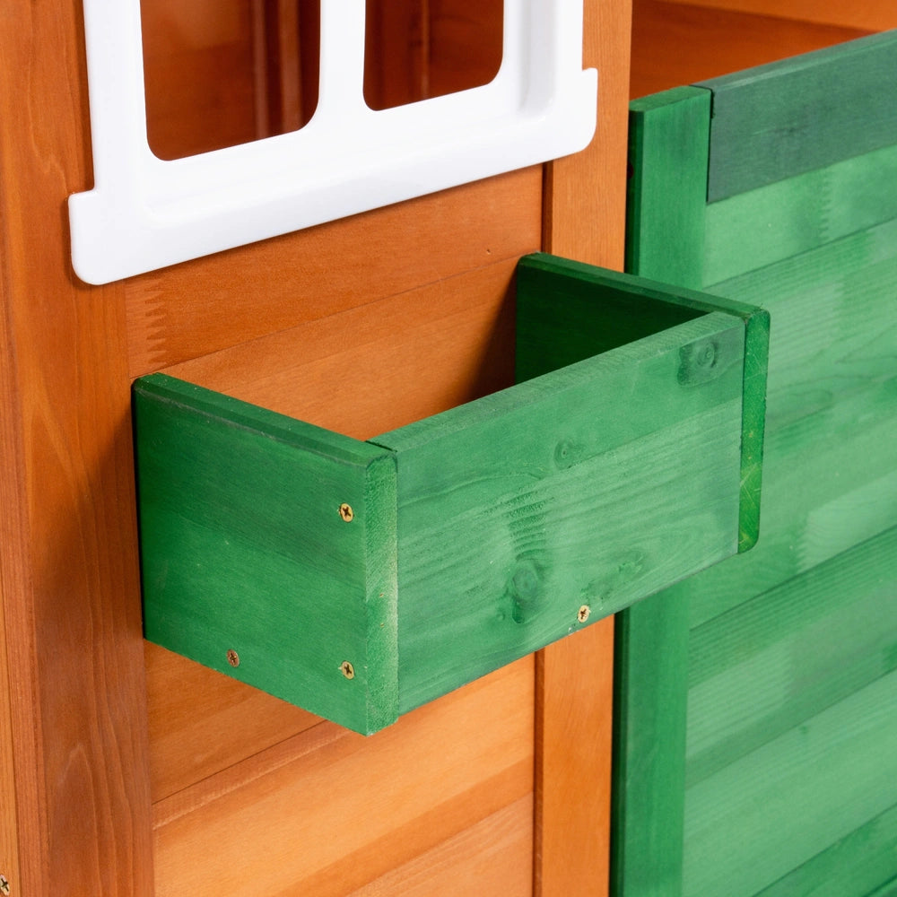 Tp Wooden Cubby Play House With Kitchen