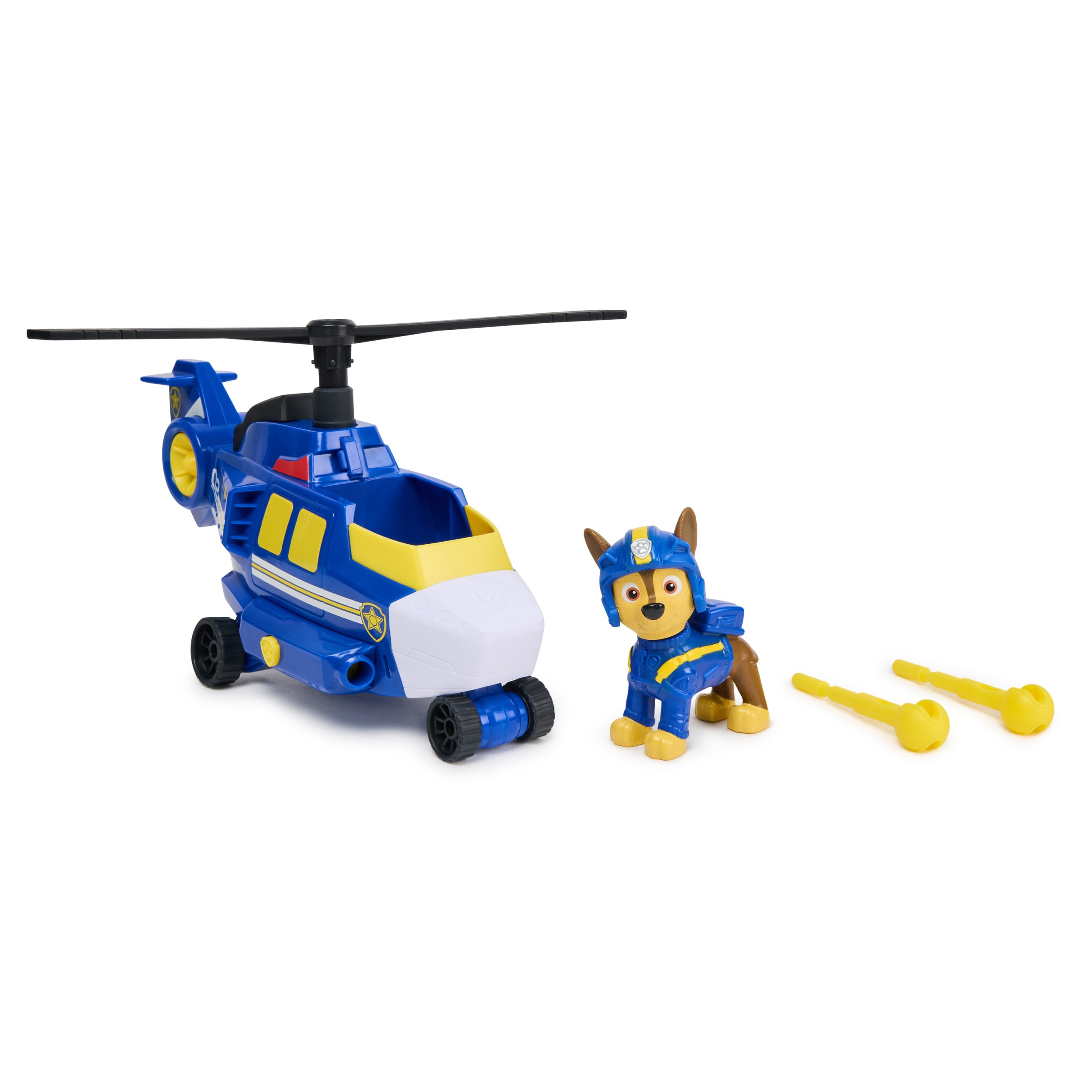Paw Patrol: Air Rescue Chase Action Figure & Hero Helicopter Toy With Projectile Launcher & 2 Projectiles