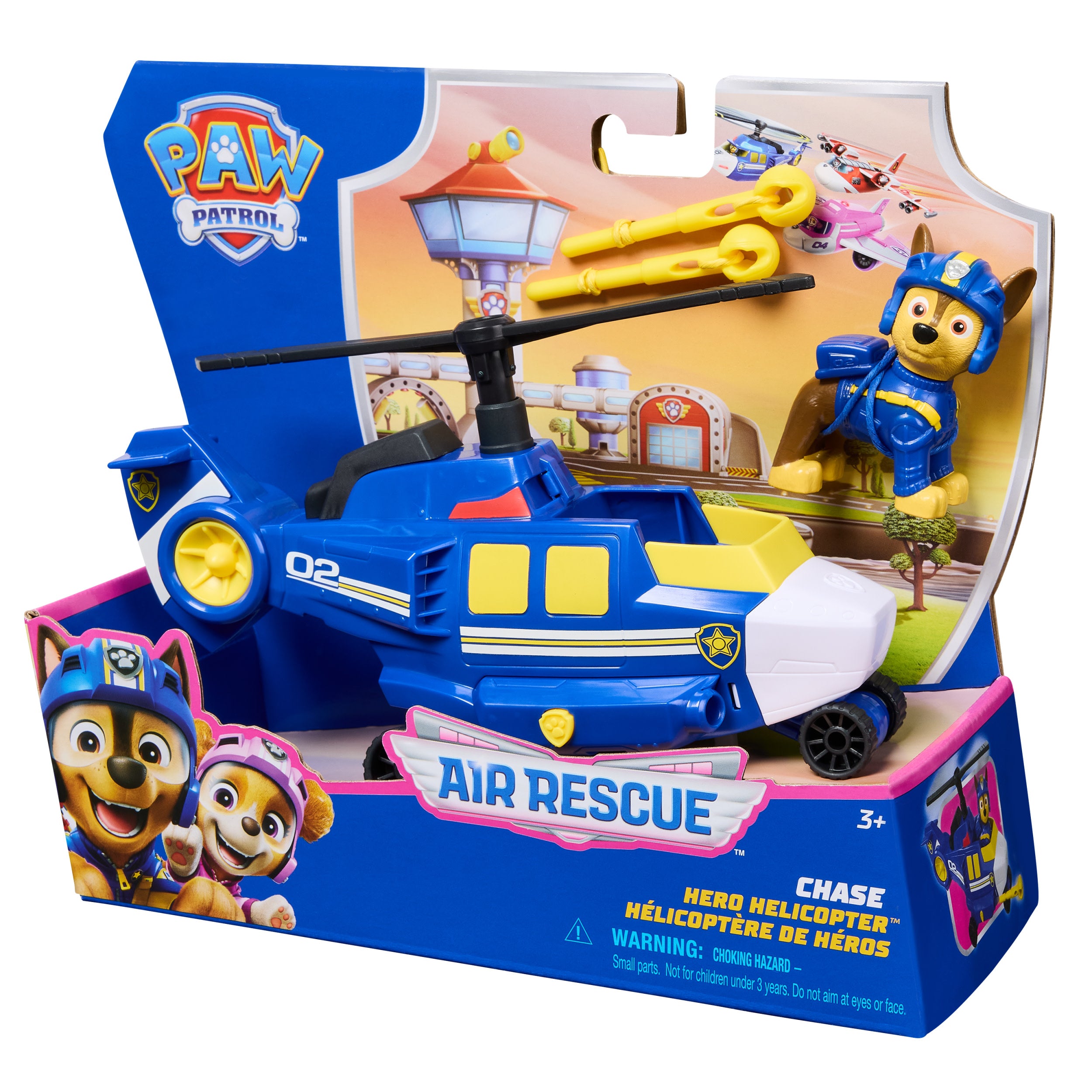 Paw Patrol: Air Rescue Chase Action Figure & Hero Helicopter Toy With Projectile Launcher & 2 Projectiles