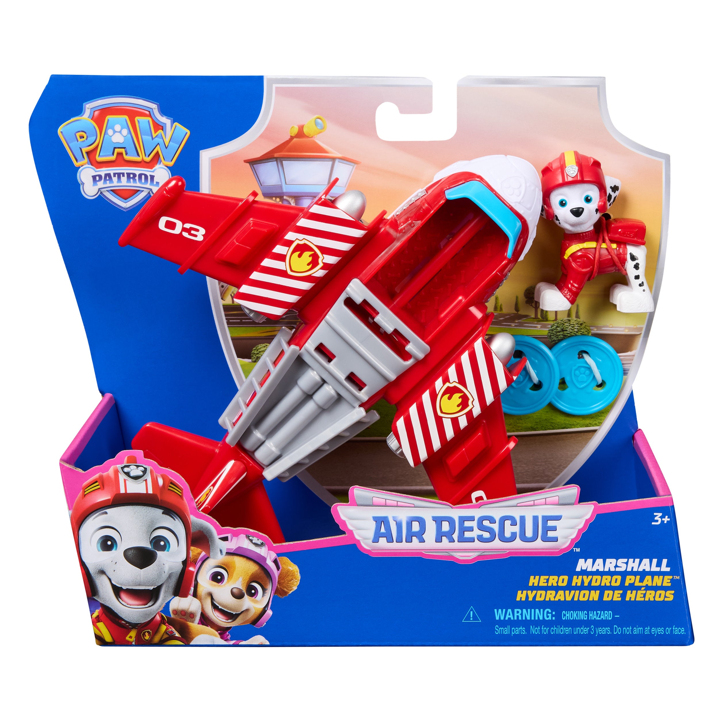Paw Patrol: Air Rescue Marshall Action Figure & Hero Hydro Plane Toy With Projectile Launcher & 2 Projectiles