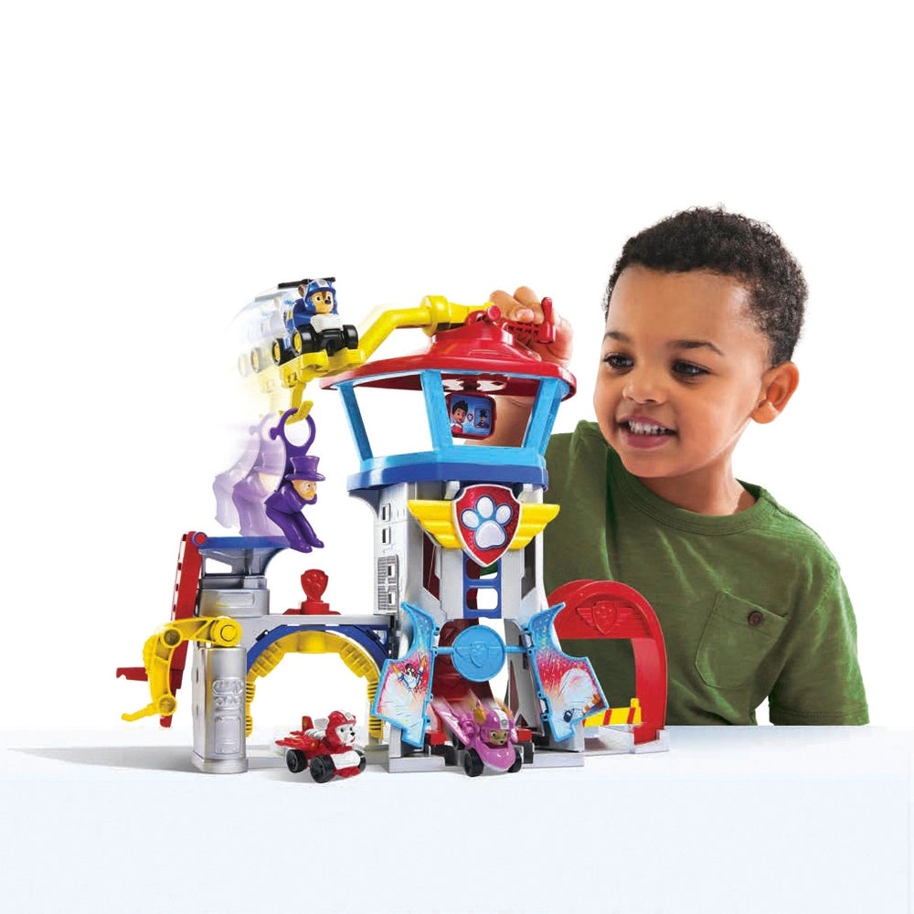 Paw Patrol: Air Rescue, Pup Squad Adventure Bay Airport Playset, With Chase Toy Car & Paw Patrol Vehicle Launcher