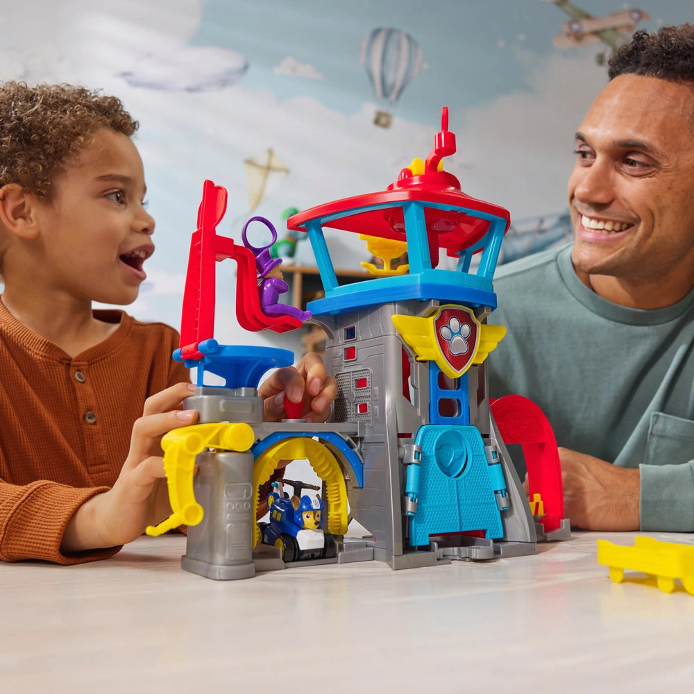 Paw Patrol: Air Rescue, Pup Squad Adventure Bay Airport Playset, With Chase Toy Car & Paw Patrol Vehicle Launcher