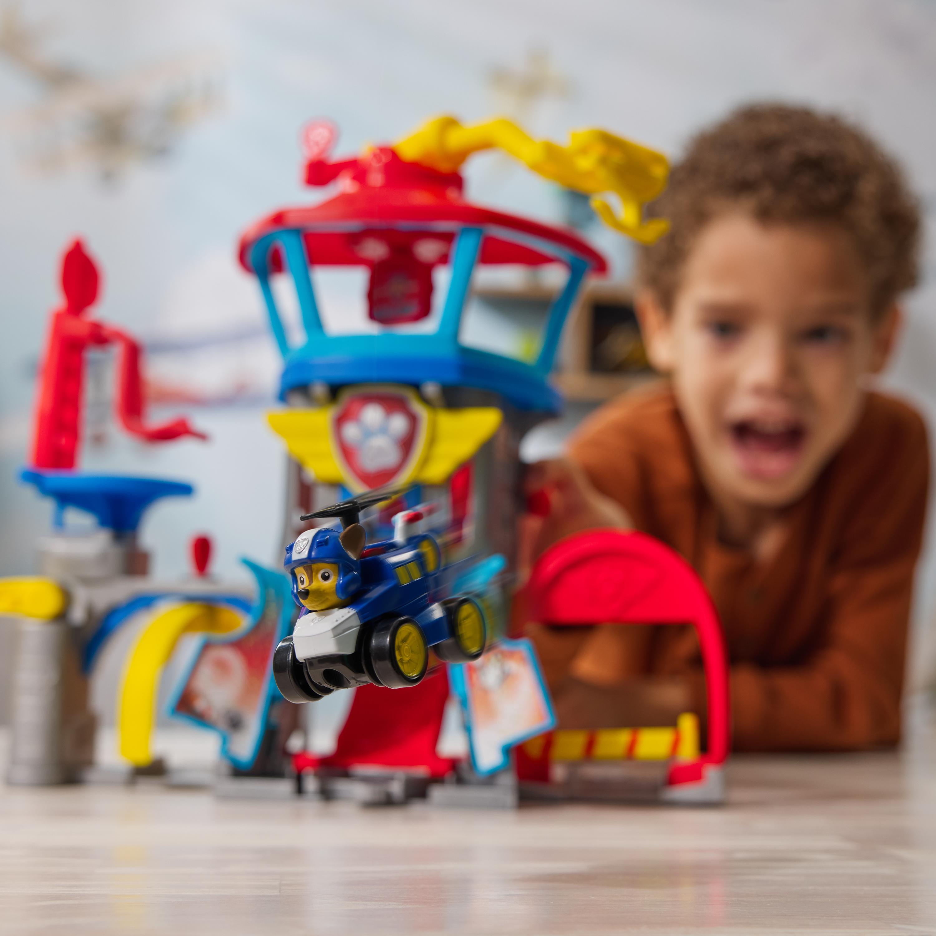 Paw Patrol: Air Rescue, Pup Squad Adventure Bay Airport Playset, With Chase Toy Car & Paw Patrol Vehicle Launcher