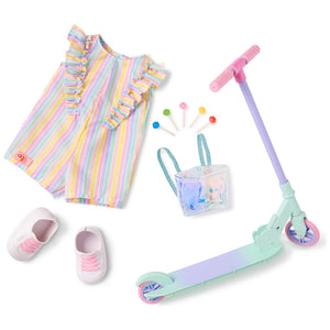 Our Generation Deluxe Scooter Ride The Rainbow Outfit