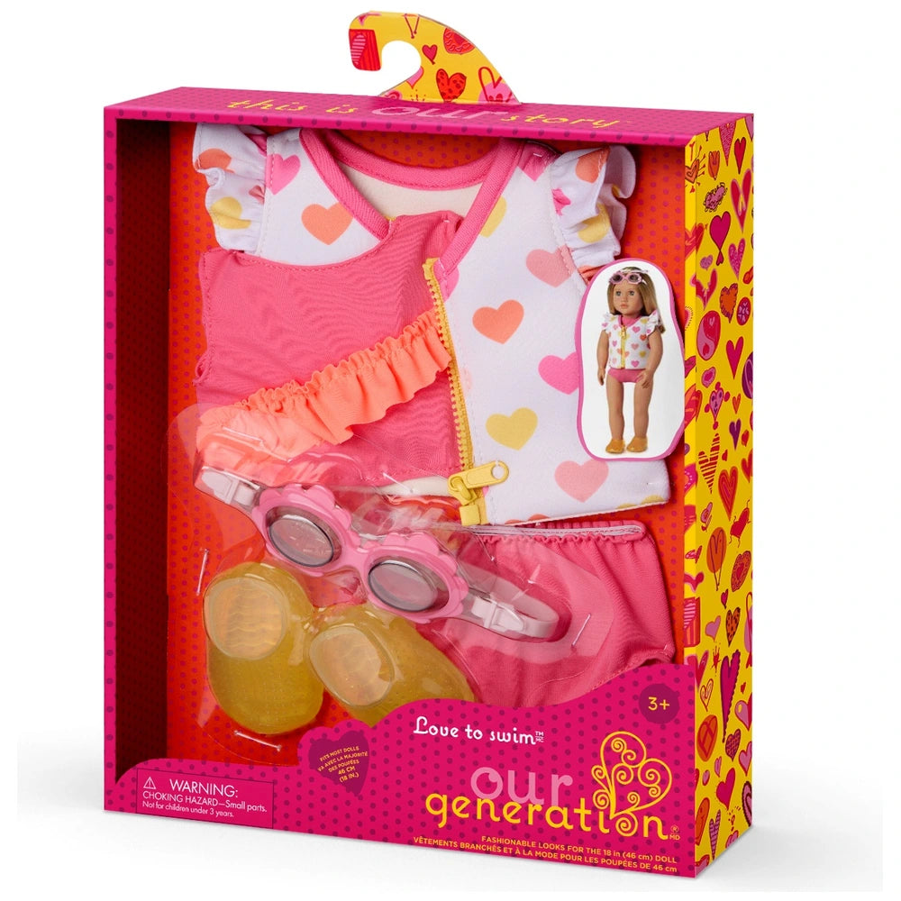 Our Generation Clothes Love To Swim Outfit