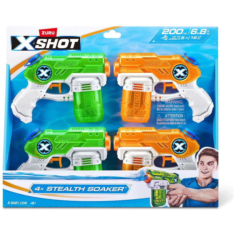 Xshot Water By Zuru Stealth Soaker Water Blaster 4 Pack