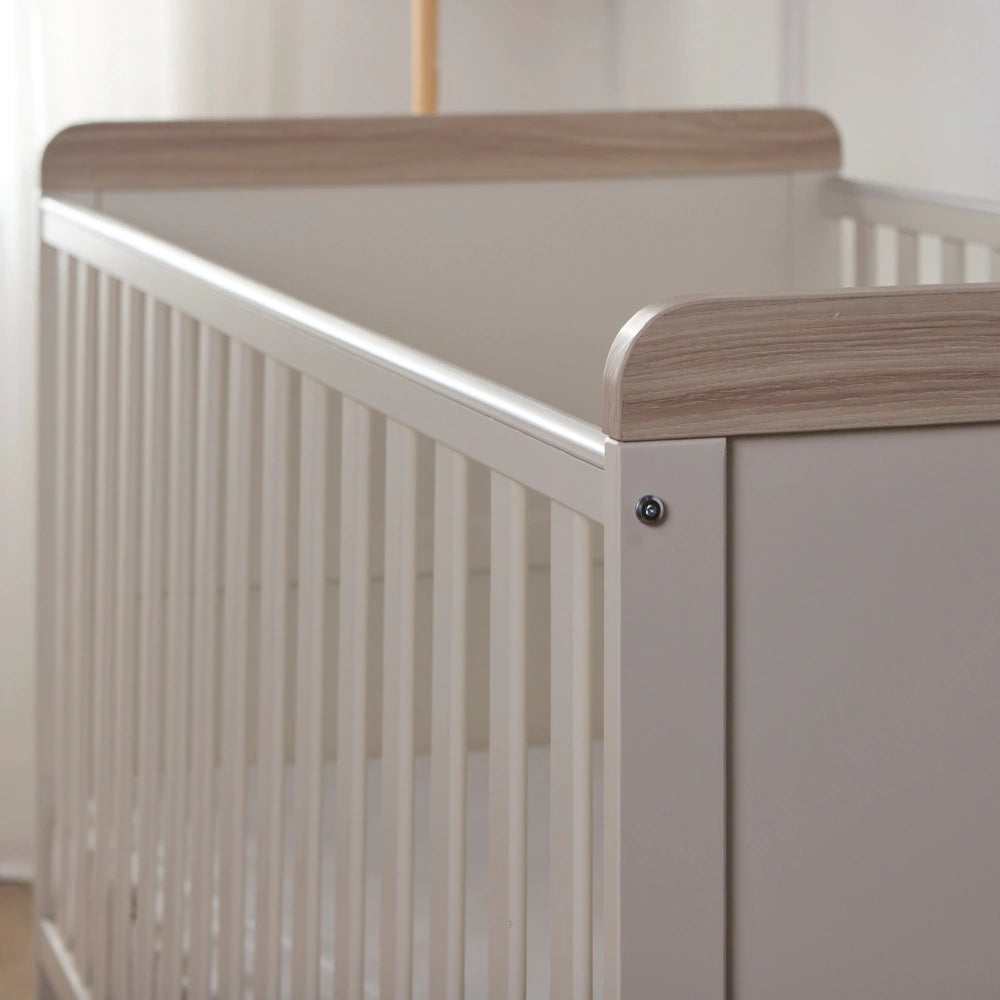 Baby Elegance Haddington Cot Bed With Changing Unit Stone