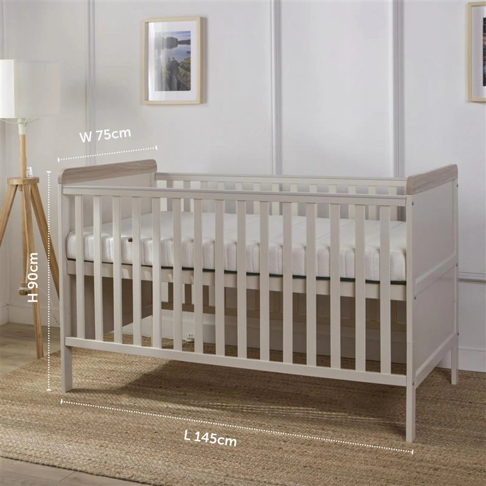 Baby Elegance Haddington Cot Bed With Changing Unit Stone