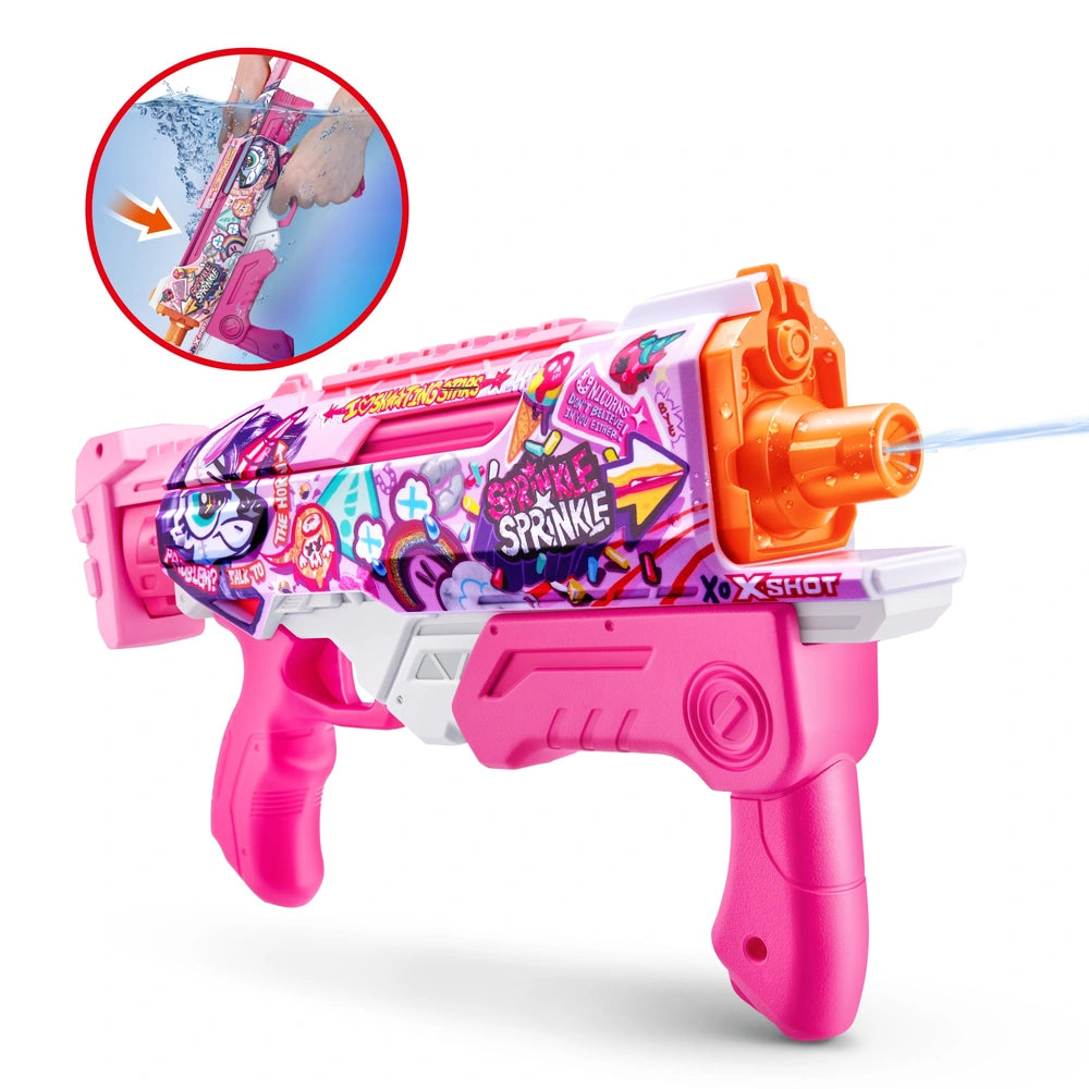 Xshot Water By Zuru Skins Unicorn Splash Fast-Fill Water Blaster