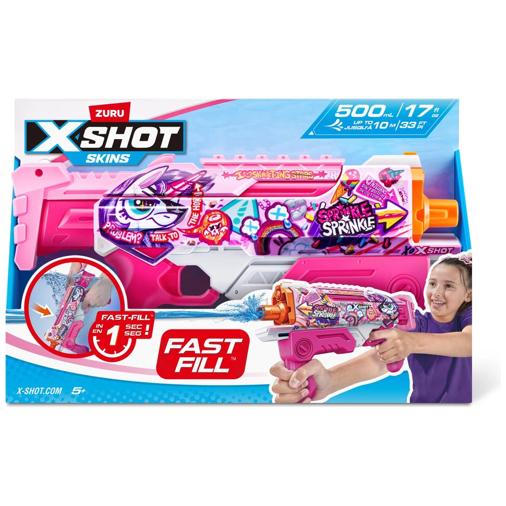 Xshot Water By Zuru Skins Unicorn Splash Fast-Fill Water Blaster
