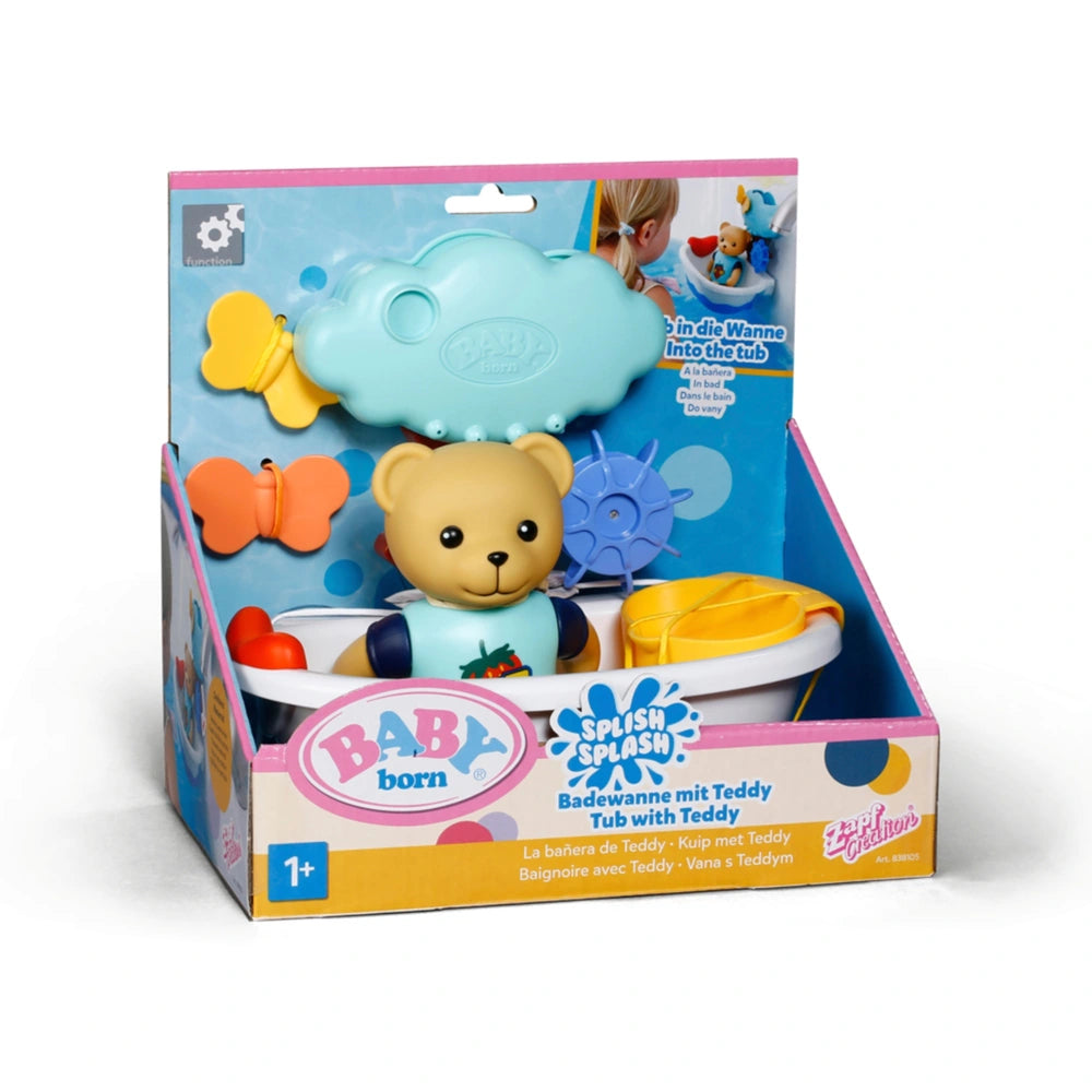 Baby Born Splish Splash Tub And Swimming Teddy Bath Toy